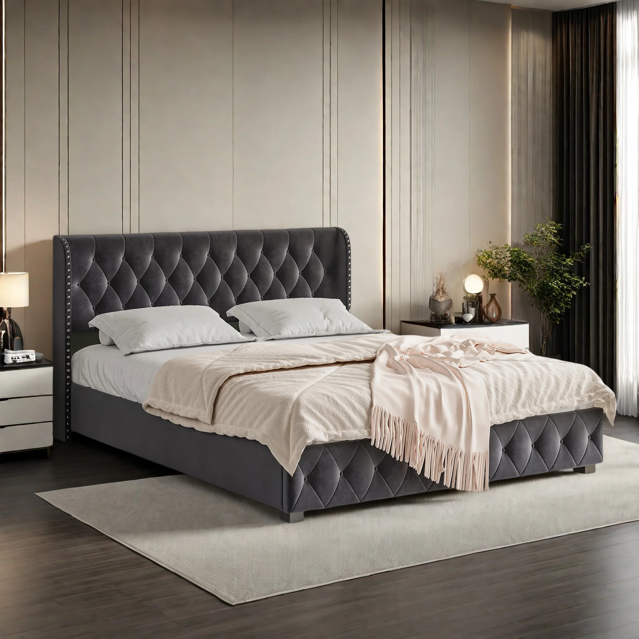 Odense Luxury Velvet Bed – 140 x 200 cm - Image 5