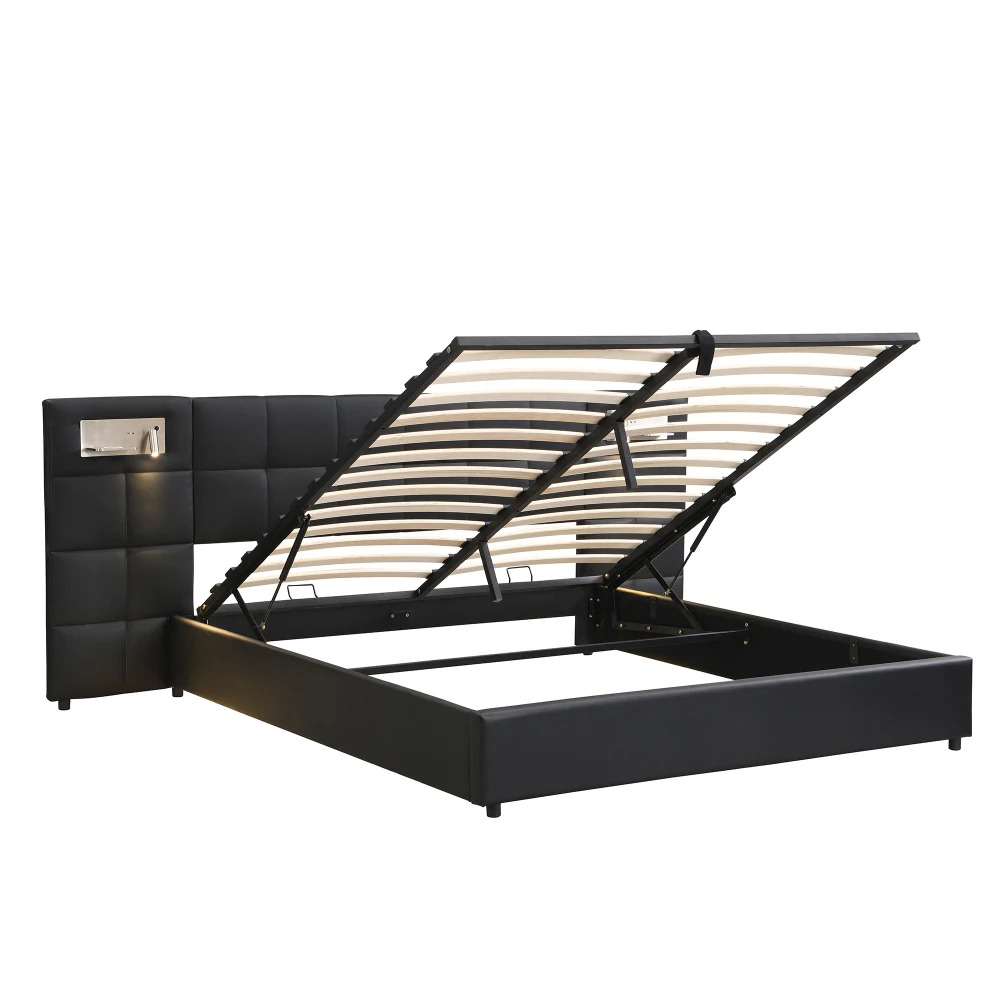 Taastrup Double Bed 180x200 cm, LED Lighting and USB-C - Image 8