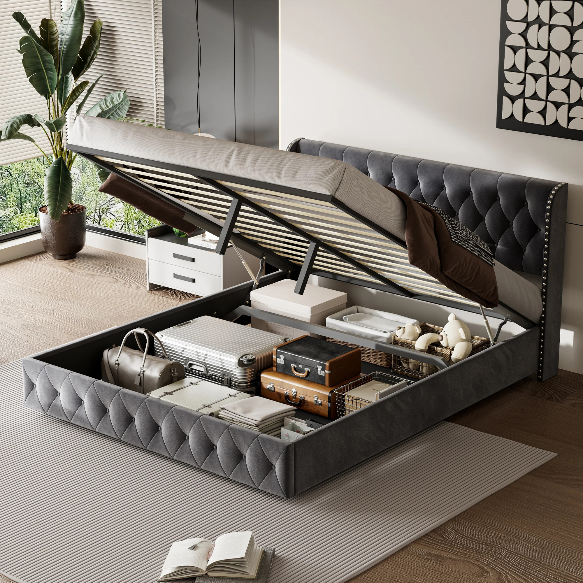 Odense Luxury Velvet Bed – 140 x 200 cm - Image 6