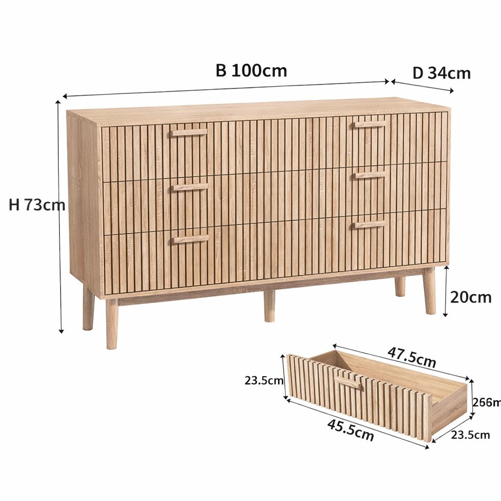 Aarhus chest of drawers - 100 cm - Image 6