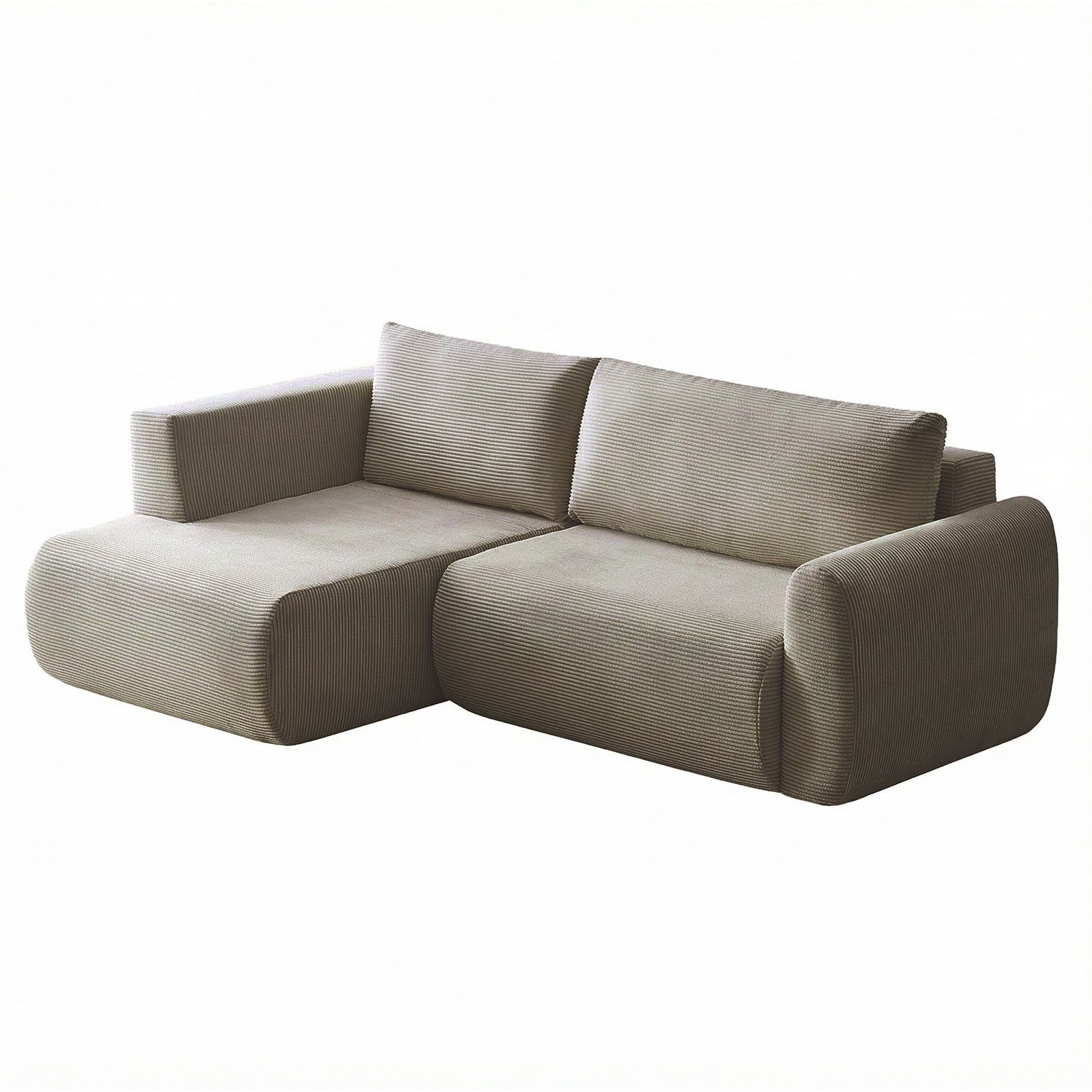 Arendal Corner Sofa – Left Facing – 4 Seater – Light Taupe Corduroy - Image 9