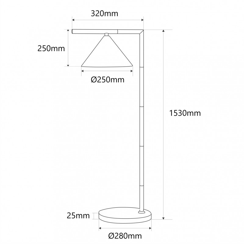 Ålesund Floor Lamp – Marble Base with Gold Finish - Image 6