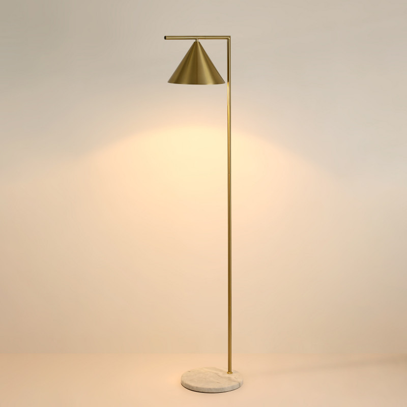 Ålesund Floor Lamp – Marble Base with Gold Finish - Image 5