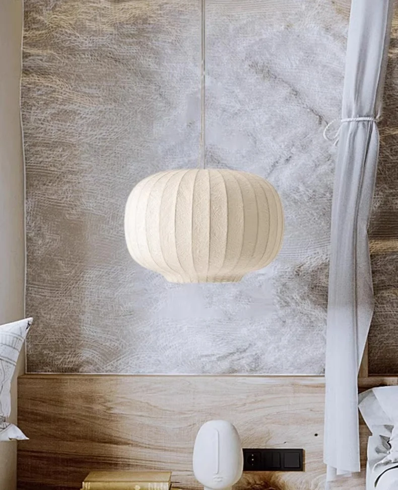 Henningsvær – Scandinavian Silk Pendant Lamp - Image 2
