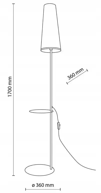 Bodø Floor Lamp 170×36 cm – Black Slim Modern with Shade - Image 6