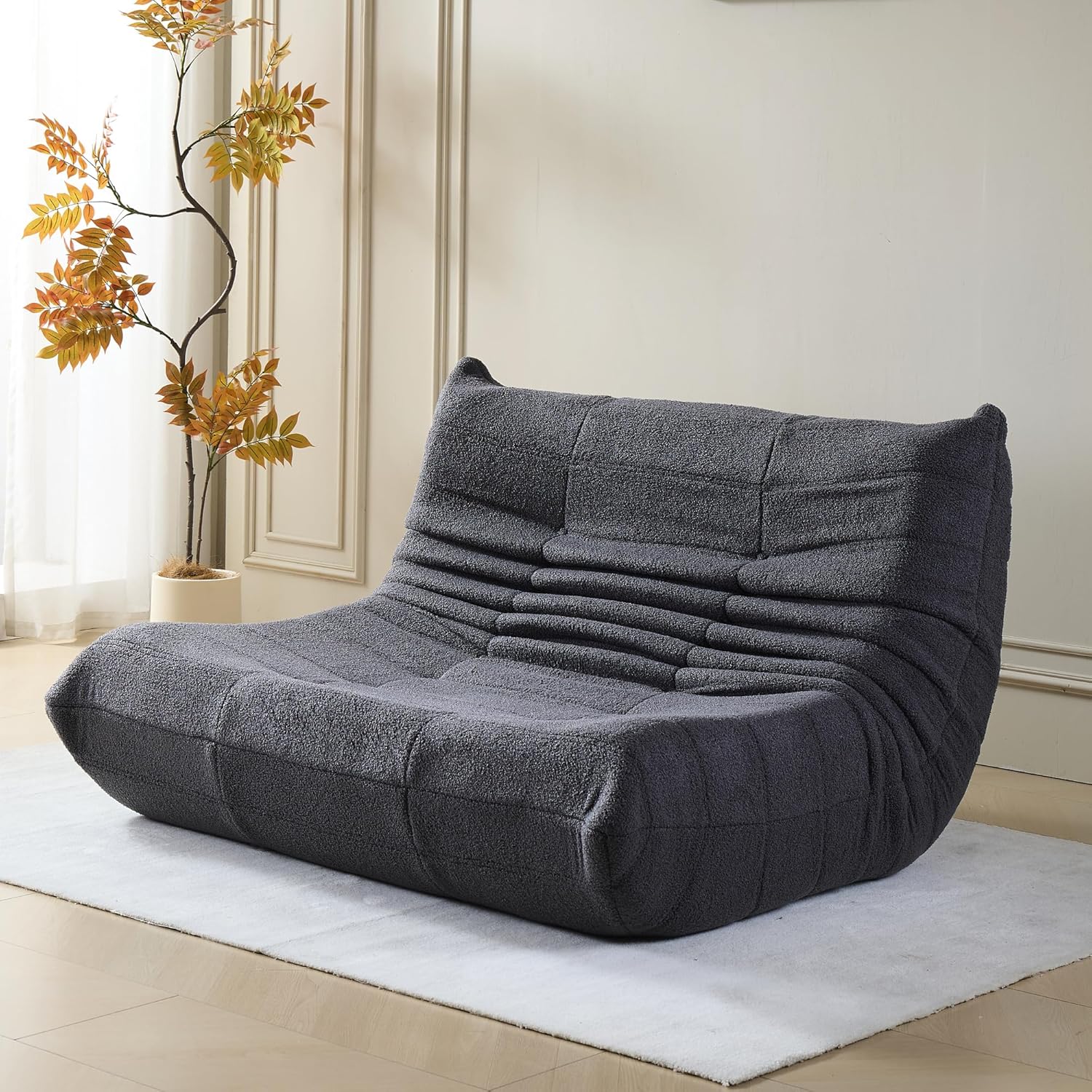 Stavanger 2-Seater Sofa – Grey Bouclé, Scandinavian Comfort - Image 2