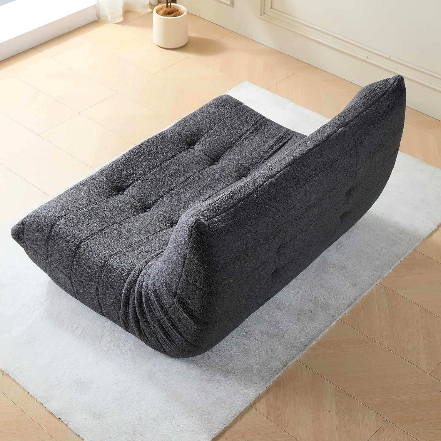 Stavanger 2-Seater Sofa – Grey Bouclé, Scandinavian Comfort - Image 3