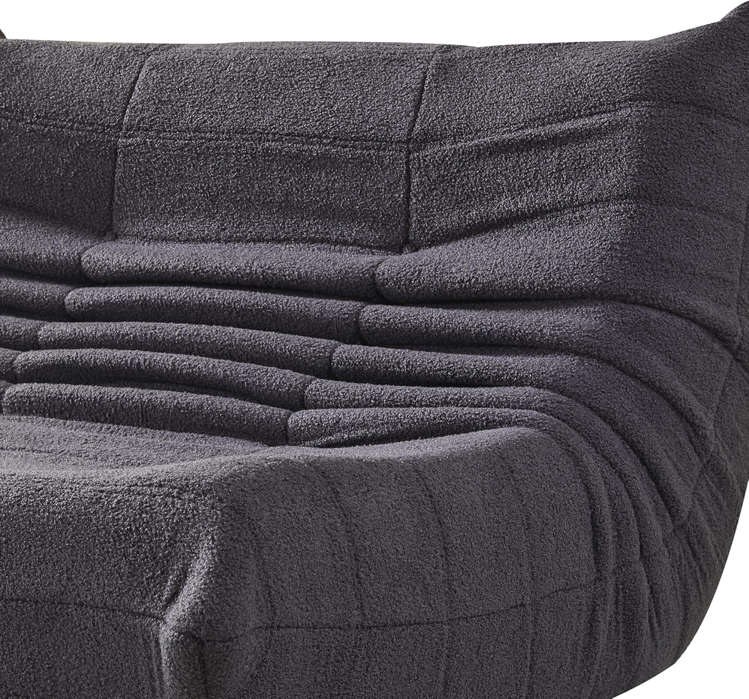 Stavanger 2-Seater Sofa – Grey Bouclé, Scandinavian Comfort - Image 4